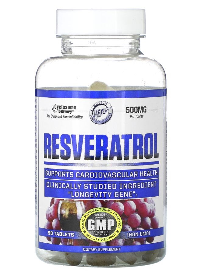 hi tech pharmaceuticals Resveratrol 500 mg 90 Tablets 