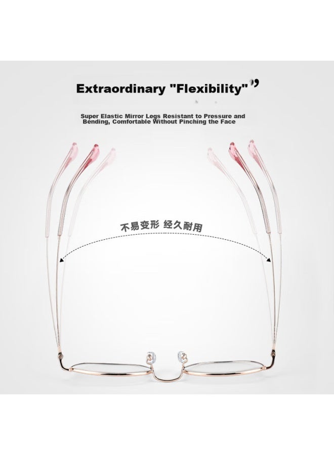 Oona Ouna Reading Gl For Men And Women, High-definition Anti-blue Light Anti-radiation Gl For Elderly, Rose Gold, 100 Degrees - Image 2