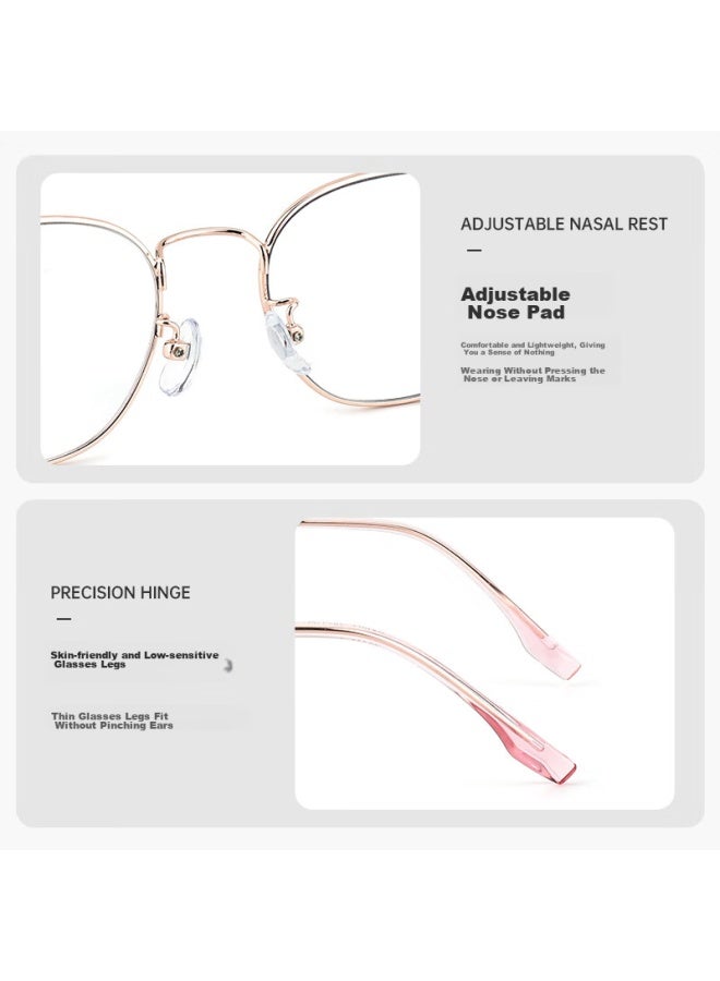Oona Ouna Reading Gl For Men And Women, High-definition Anti-blue Light Anti-radiation Gl For Elderly, Rose Gold, 100 Degrees - Image 4