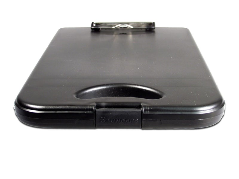 Saunders DeskMate II 00533 Plastic Storage Clipboard - Black, Letter Size, 10 in. x 16 in. Document Holder with Internal Storage - Image 4