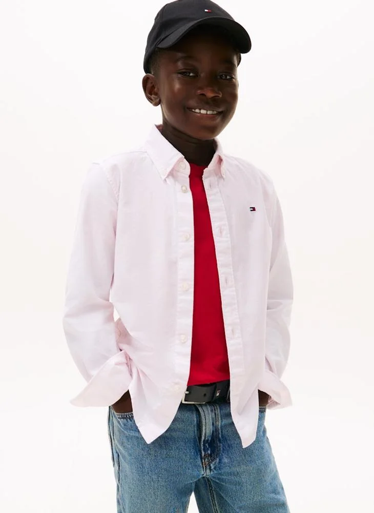 تومي هيلفيغر قميص أطفال قطن بقصة عادية