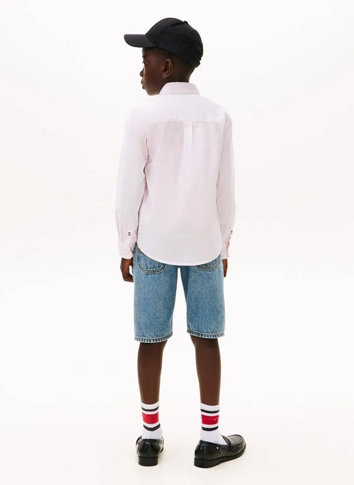 تومي هيلفيغر قميص أطفال قطن بقصة عادية