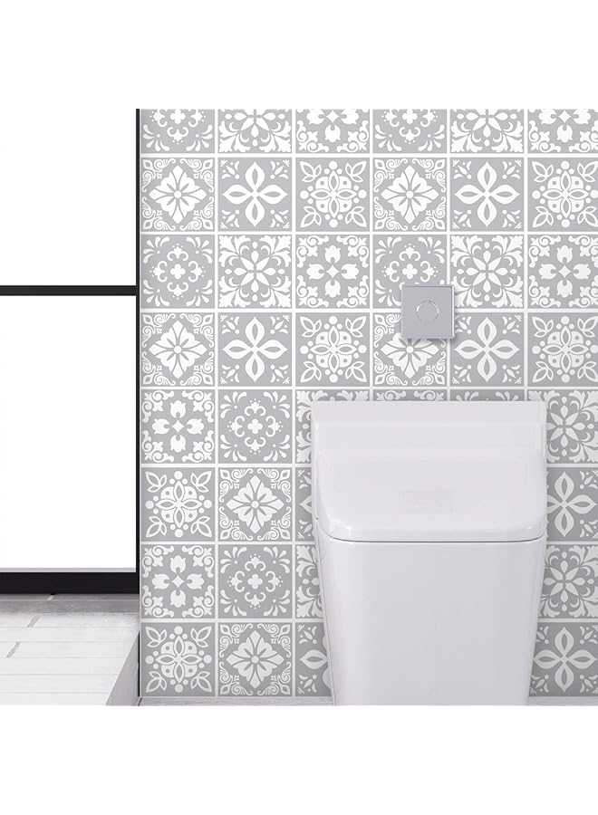 Wall Tile Sticker 15Cm 6 Inch 2Light Gray Cement Art Home Decorations Stick On Tiles Decals Splashback For Kitchen Decor Bathroom Ideas Peel And Stick Backsplash Tile Paint