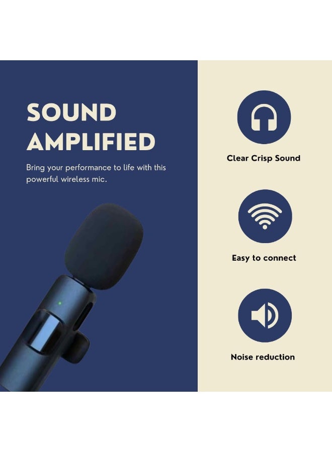 3-in-1 Wireless Lavalier Microphone – USB-C Mic for iPhone, iPad, Android & Cameras – 7-Hour Battery, Noise Reduction – Ideal for YouTube, TikTok & Vlogging – Single Mic, Black - Image 2