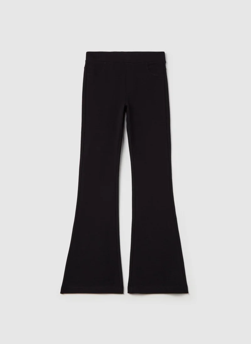 او في اس Flare-Fit Treggings In Stretch Cotton