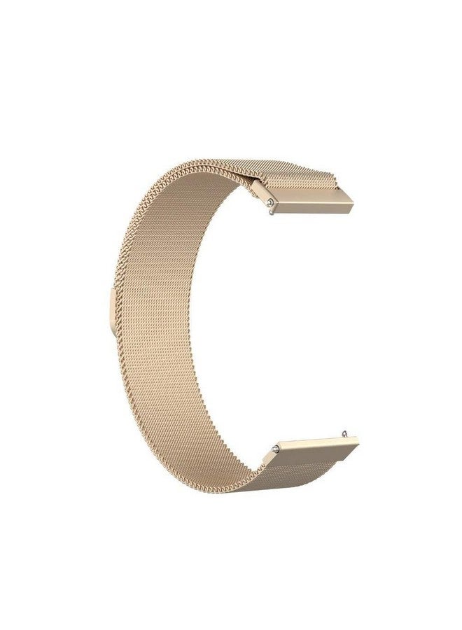 HUMBLE Stainless Steel 19mm Chain Strap with Magnetic Buckle Compatible with Noise Colorfit Pro 2, Boat Storm Smart Watch & Watches with 19mm Lugs Size (Gold) - Image 3