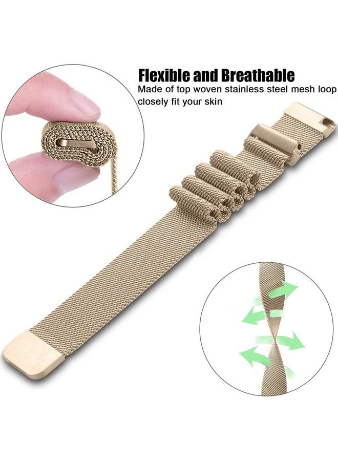 HUMBLE Stainless Steel 19mm Chain Strap with Magnetic Buckle Compatible with Noise Colorfit Pro 2, Boat Storm Smart Watch & Watches with 19mm Lugs Size (Gold) - Image 2