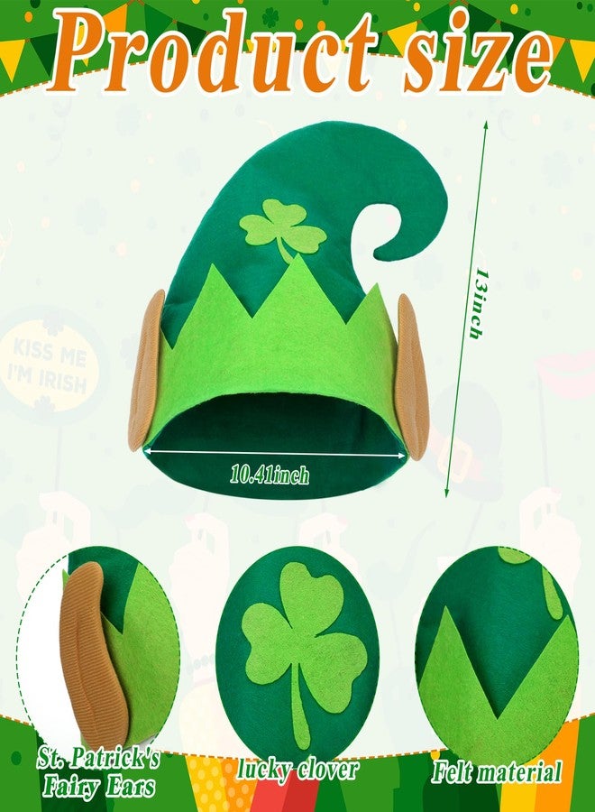 Breathffy طقم من قطعتين من أحذية Leprechaun وقبعة الحفلات الخاصة بعيد القديس باتريك من Breathffy مع إكسسوارات زي الشامروك اللبادي للرجال والنساء - Image 2