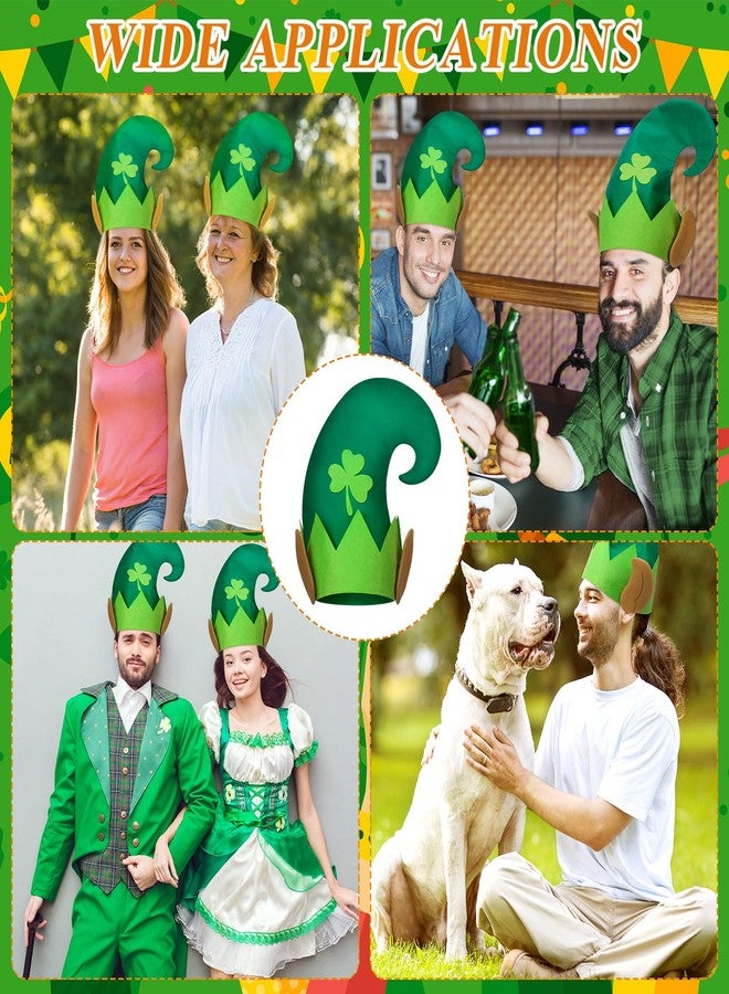 Breathffy طقم من قطعتين من أحذية Leprechaun وقبعة الحفلات الخاصة بعيد القديس باتريك من Breathffy مع إكسسوارات زي الشامروك اللبادي للرجال والنساء - Image 5