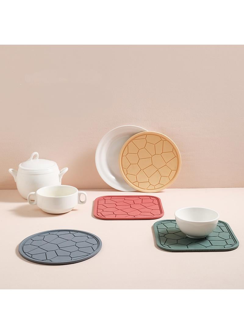 4 pcs Creative heat insulation mat, anti slip kitchen table mat, easy to clean, high-temperature resistant coaster - Image 1