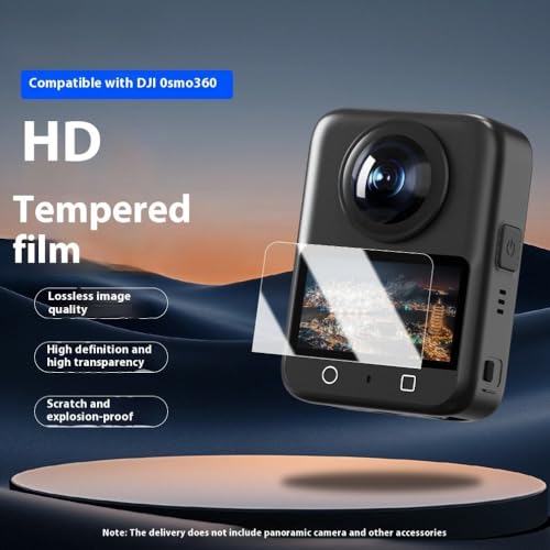 GetZget® Tempered Glass Compatible with Dji Osmo 360 Camera screen protector Guard 9H Hardness 2d Curved edge HD Clarity accessories - Image 2