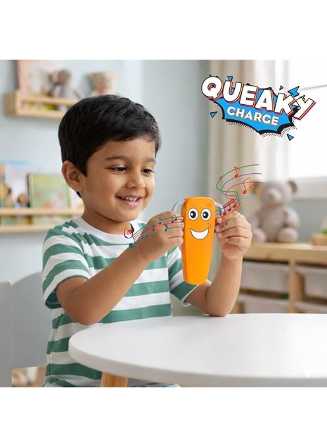 بليكس لعبة بليكس كويكي تشارج - لعبة تعليمية قابلة لإعادة الشحن للأطفال، مجموعة علوم الدوائر الإلكترونية، لعبة تجارب الإحساس الموسيقي والتوصيل، هدية تعليمية للأولاد والبنات من سن 5، 6، 7، 8، 9 سنوات فما فوق (برتقالي) - Image 3