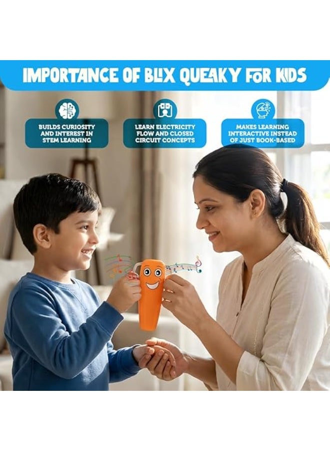 بليكس لعبة بليكس كويكي تشارج - لعبة تعليمية قابلة لإعادة الشحن للأطفال، مجموعة علوم الدوائر الإلكترونية، لعبة تجارب الإحساس الموسيقي والتوصيل، هدية تعليمية للأولاد والبنات من سن 5، 6، 7، 8، 9 سنوات فما فوق (برتقالي) - Image 4