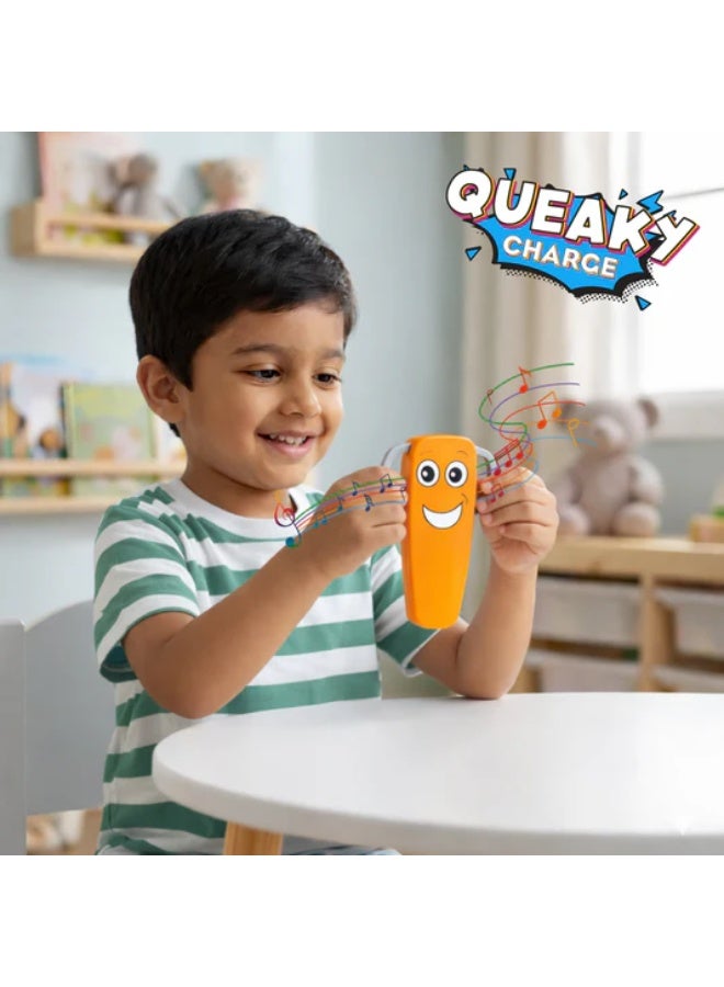 بليكس لعبة بليكس كويكي تشارج - لعبة تعليمية قابلة لإعادة الشحن للأطفال، مجموعة علوم الدوائر الإلكترونية، لعبة تجارب الإحساس الموسيقي والتوصيل، هدية تعليمية للأولاد والبنات من سن 5، 6، 7، 8، 9 سنوات فما فوق (برتقالي) - Image 1