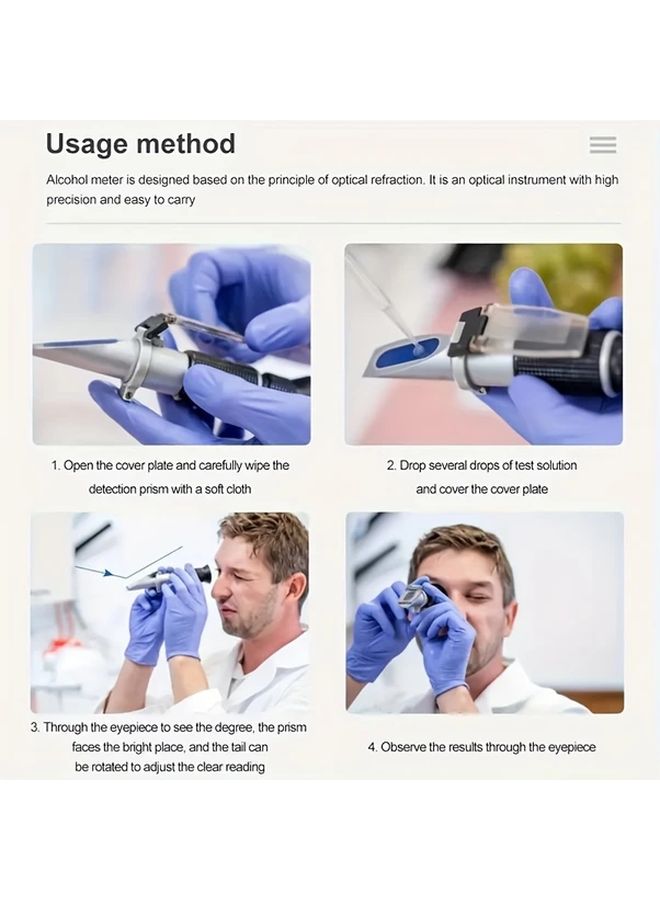Black Honey Refractometer 0 to 32 Percent Brix with Automatic Temperature Compensation - Image 5