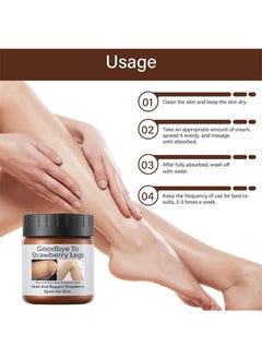 MOOYAM Women's Strawberry Legs Treatment, Rough Bump Body Cream, Dry Skin Lotion, Strawberry Skin Remover, Pilaris Keratosis Pilaris Treatment Moisturising Cream Body Moisturiser For Brightening Dry Areas  - Image 5