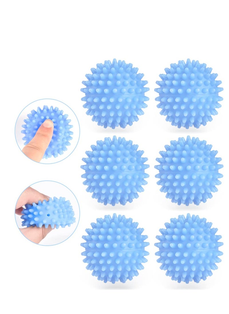 Excefore Tumble Dryer Balls, Dryer Balls Set of 6, Energy Saving Dryer Balls, Reusable Tumble Dryer Clothes Softener Washing Machine Balls, for Home Washing Machine Quick Drying, Blue  - Image 1