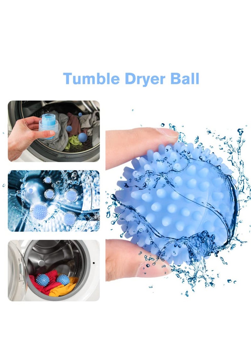 Excefore Tumble Dryer Balls, Dryer Balls Set of 6, Energy Saving Dryer Balls, Reusable Tumble Dryer Clothes Softener Washing Machine Balls, for Home Washing Machine Quick Drying, Blue  - Image 3