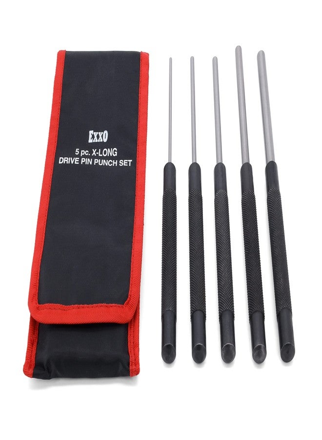 Exxo إكسو | طقم ثقوب دبابيس طويلة من ٥ قطع | ٨ بوصات | ١/٨ بوصة، ٣/١٦ بوصة، ١/٤ بوصة، ٥/١٦ بوصة و٣/٨ بوصة | يتضمن جراب تخزين | لإزالة الدبابيس - Image 4