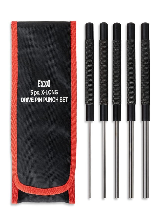 Exxo إكسو | طقم ثقوب دبابيس طويلة من ٥ قطع | ٨ بوصات | ١/٨ بوصة، ٣/١٦ بوصة، ١/٤ بوصة، ٥/١٦ بوصة و٣/٨ بوصة | يتضمن جراب تخزين | لإزالة الدبابيس - Image 2
