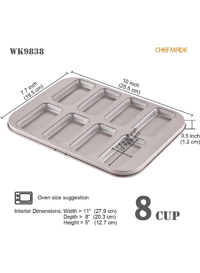 CHEFMADE WK9838 8 Cup Non-Stick Financier Cake Mould - Image 2
