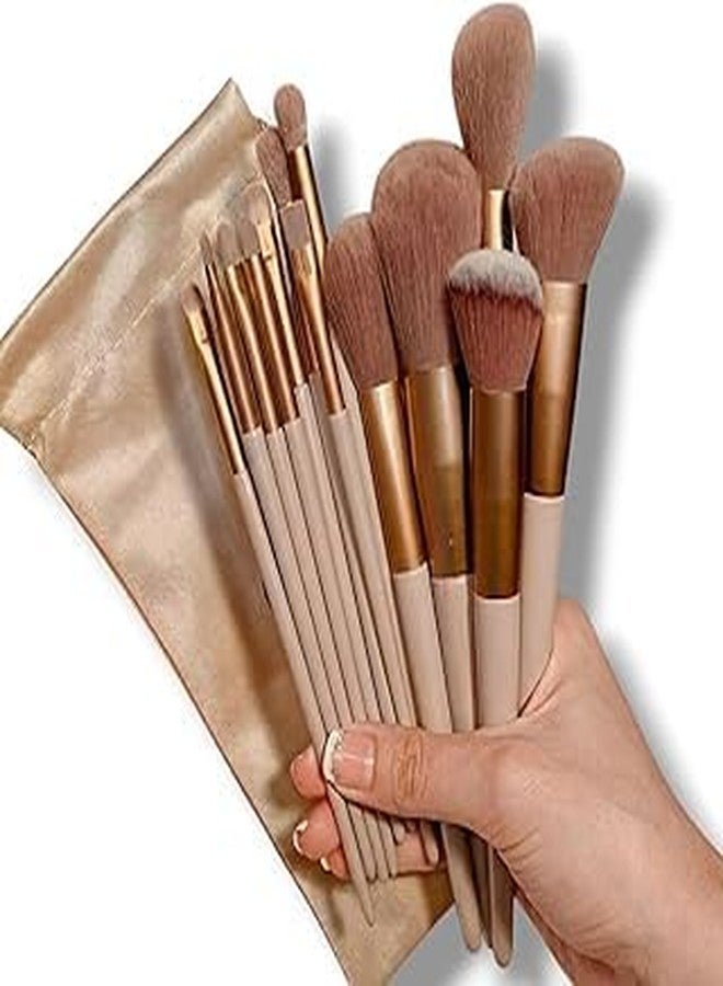 QUERYZEN BROLIX Makeup Brush Set Soft Synthetic Brushes for Face, Eyes, Foundation, Blush, Contour, Eyeliner & More | Portable Cosmetic Kit for Travel & Daily Use (5 Pcs) - Image 1