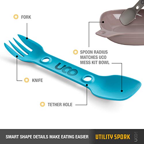 UCO Utility Spork Camping Spoon-Fork-Knife Utensil, 4 Pack - Image 2