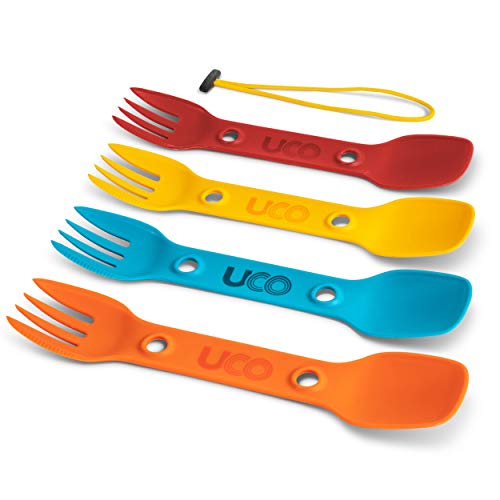 UCO Utility Spork Camping Spoon-Fork-Knife Utensil, 4 Pack - Image 1