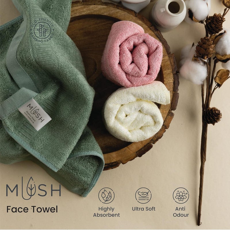 Mush Bamboo Face Towel Ultra Soft Absorbent Quick Dry Towel For Facewash Gym Travel Yoga Recommended For Acne Prone Skincare 5 Assorted 500 tc - Image 4