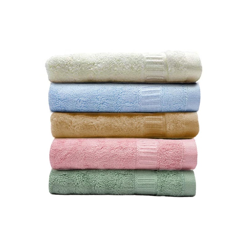 Mush Bamboo Face Towel Ultra Soft Absorbent Quick Dry Towel For Facewash Gym Travel Yoga Recommended For Acne Prone Skincare 5 Assorted 500 tc - Image 1