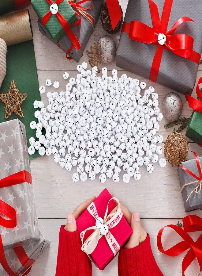 LIGHOON Jingle Bells for Crafts, 120 Pcs Large Jingle Bells Bulk, 0.6 Inch Christmas Craft Bells for DIY Festival Home Wreath Christmas Party Decoration (White) - Image 4