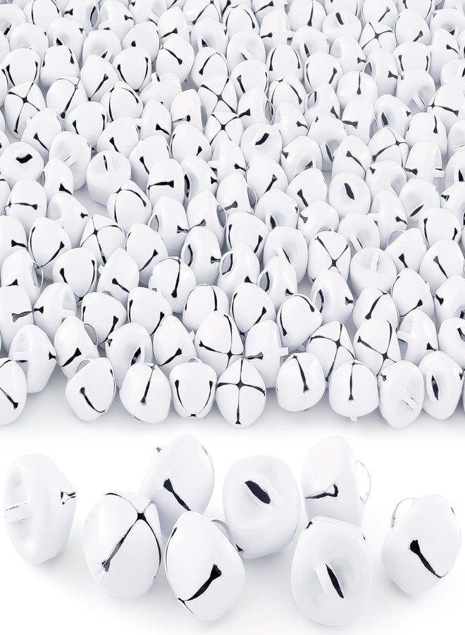 LIGHOON Jingle Bells for Crafts, 120 Pcs Large Jingle Bells Bulk, 0.6 Inch Christmas Craft Bells for DIY Festival Home Wreath Christmas Party Decoration (White) - Image 1