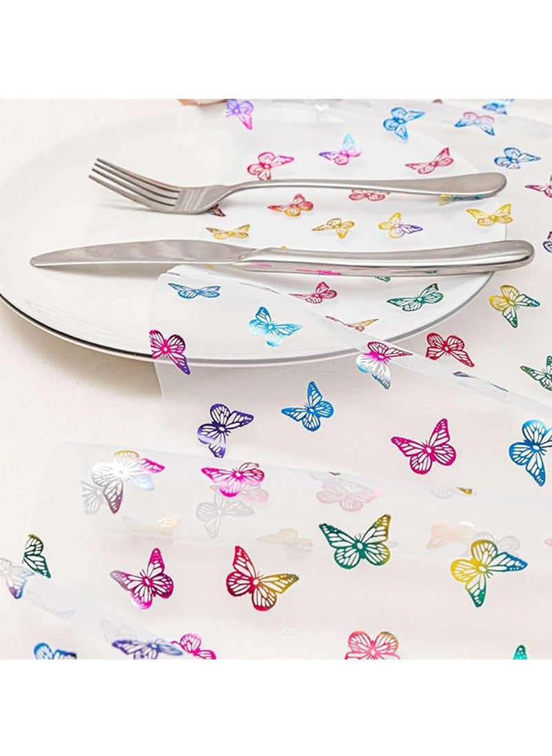 Generic Butterfly Table Runner,Decoration Tablecloth,Rectangle Table Runners for Birthday Party ,Supplies Decorations Wedding Bachelorette Holiday Celebration Bridal Shower Baby Shower  - Image 3