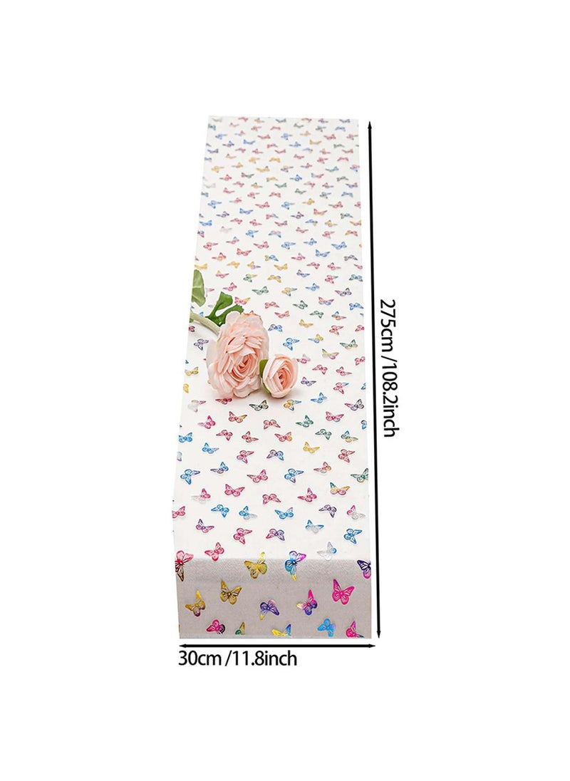 Generic Butterfly Table Runner,Decoration Tablecloth,Rectangle Table Runners for Birthday Party ,Supplies Decorations Wedding Bachelorette Holiday Celebration Bridal Shower Baby Shower  - Image 5