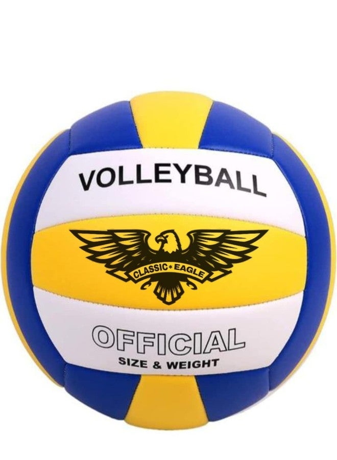 Classic Eagle Soft Synthetic Volleyball Size-4 with Air Pump Official Size and Weight Multicolor (Pack of 1) - Image 2