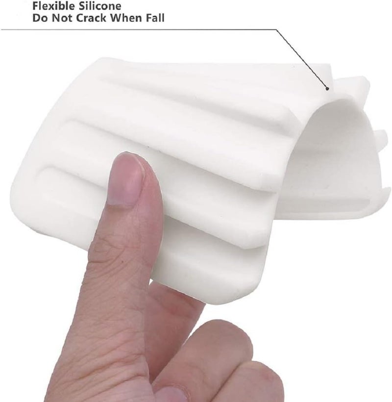 Baskety Silicone Soap Holder Soap Dish Stand Saver Tray for Bathroom, Kitchen and Sink - Pack of 3 (White) - Image 5
