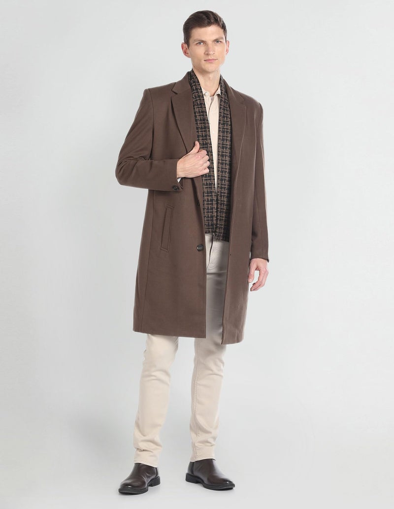 Arrow Men's Polyester Trench Knee Length Coat (ASAGJK4790_Brown, 2XL - Image 5