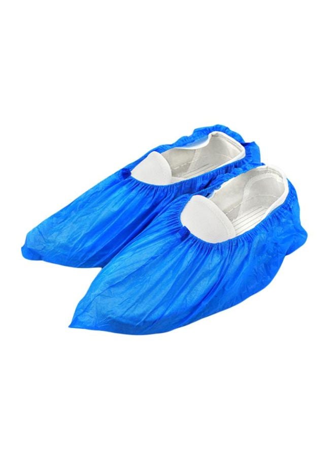 100-Piece Waterproof Disposable Shoe Covers Blue - Image 2