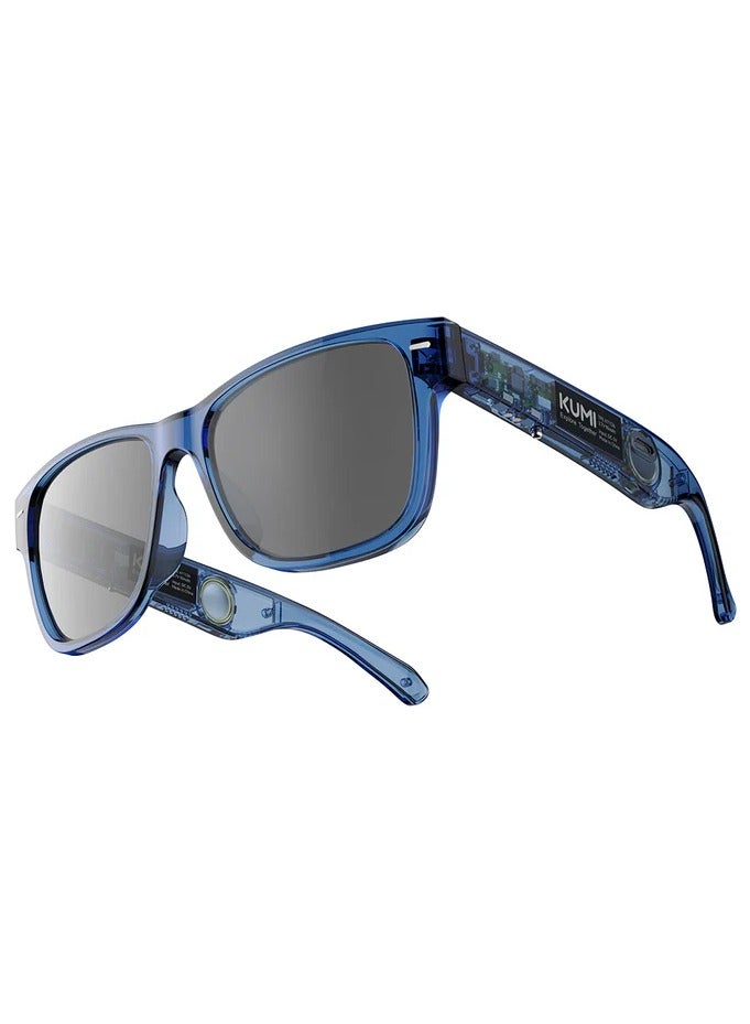 Kumi Meta V1 Smart Glasses, Semi-Transparent Design, Removable Lenses, Dual Speakers, AI Voice Assistant - Image 1