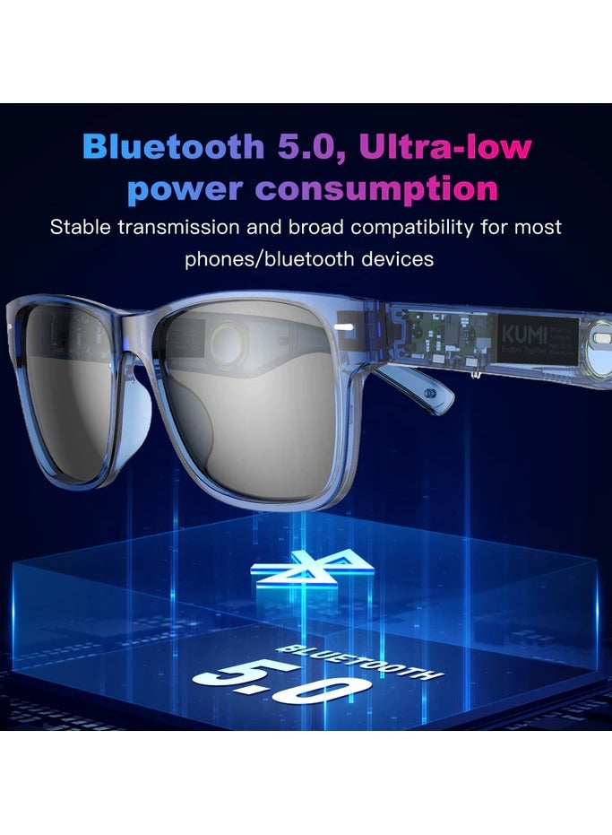 Kumi Meta V1 Smart Glasses, Semi-Transparent Design, Removable Lenses, Dual Speakers, AI Voice Assistant - Image 3