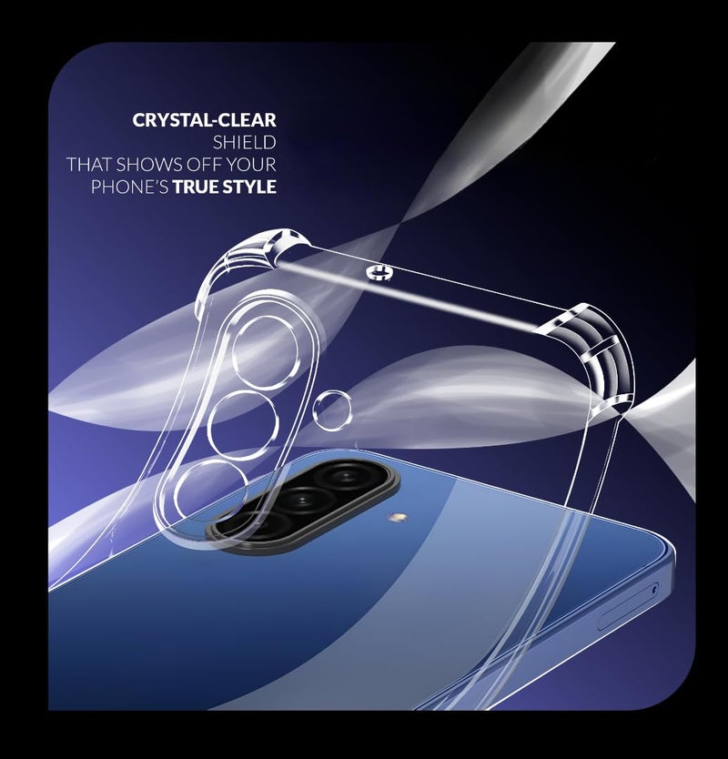 ShieldTech Back Cover Case + Screen Protector for Samsung Galaxy M16 5G / F16 5G | Transparent Mobile Phone Back Cover for Samsung Galaxy M 16 / F 16 5G | Samsung M16 / F16 5G TPU Transparent Case - Image 3