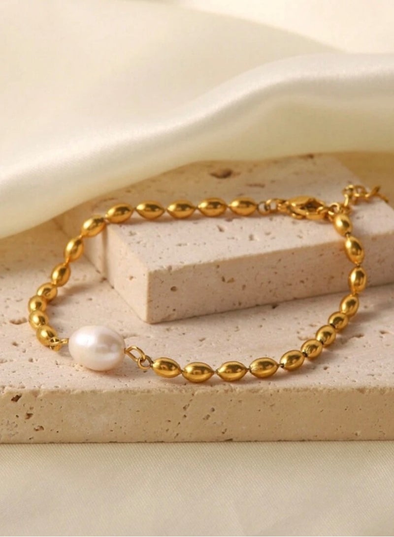 Equal Elegant Stainless Steel Gold Plated Jewellery Set For Women - Image 4