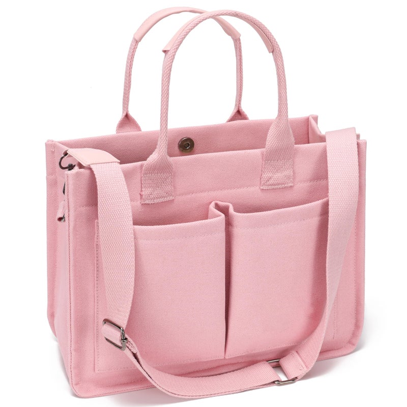 Happypeople Large Canvas Handbag for Women - Laptop Crossbody, Mommy Bag, Everyday  Tote