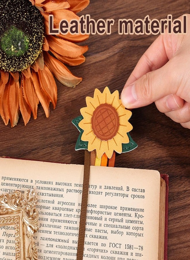 icceemee 2pcs Leather Bookmarks with Bookmarks for Women, Writers, Readers Durable Book Markers Book Accessories Unique Gifts for Men, Women - Image 2