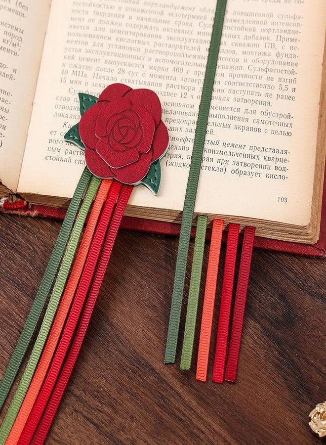 icceemee 2pcs Leather Bookmarks with Bookmarks for Women, Writers, Readers Durable Book Markers Book Accessories Unique Gifts for Men, Women - Image 3