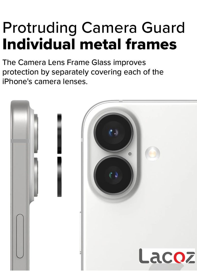 Lacoz Camera Lens Protectors for iPhone 16 Black