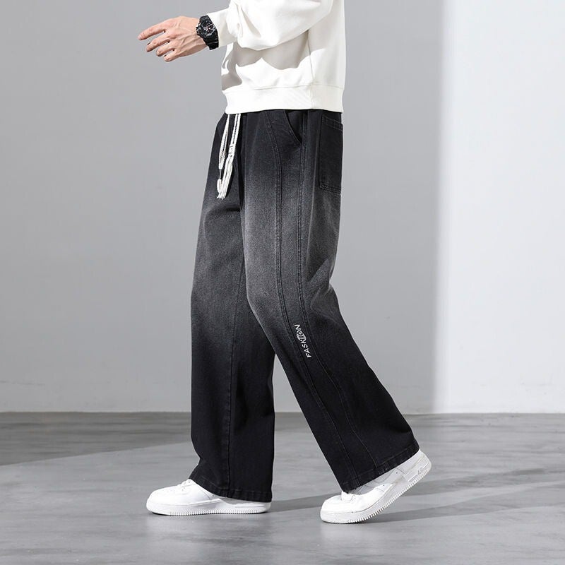 Unisex Classic Denim Jeans Loose Fit Daily Outdoor Wear - Image 2