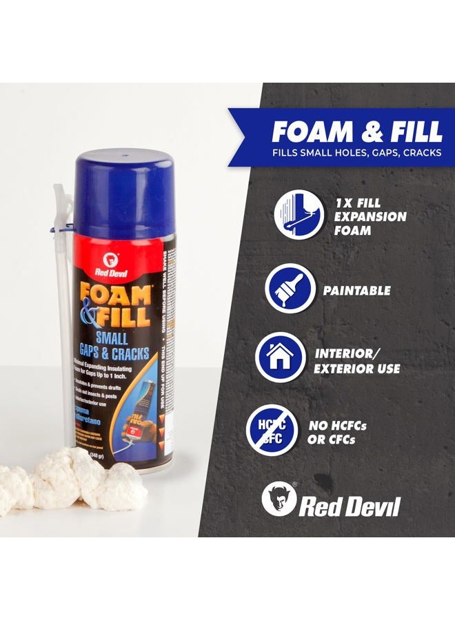 Red Devil 0913 Foam & Fill Small Gaps & s Expanding Polyurethane Sealant, 12 oz, Off-White, Pack of 1 - Image 2