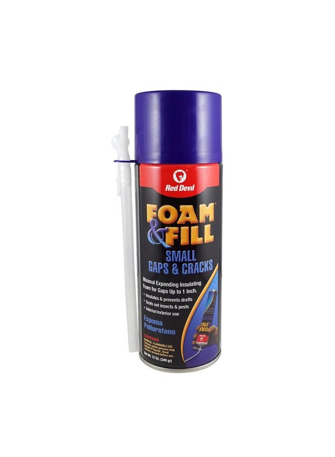 Red Devil 0913 Foam & Fill Small Gaps & s Expanding Polyurethane Sealant, 12 oz, Off-White, Pack of 1 - Image 1