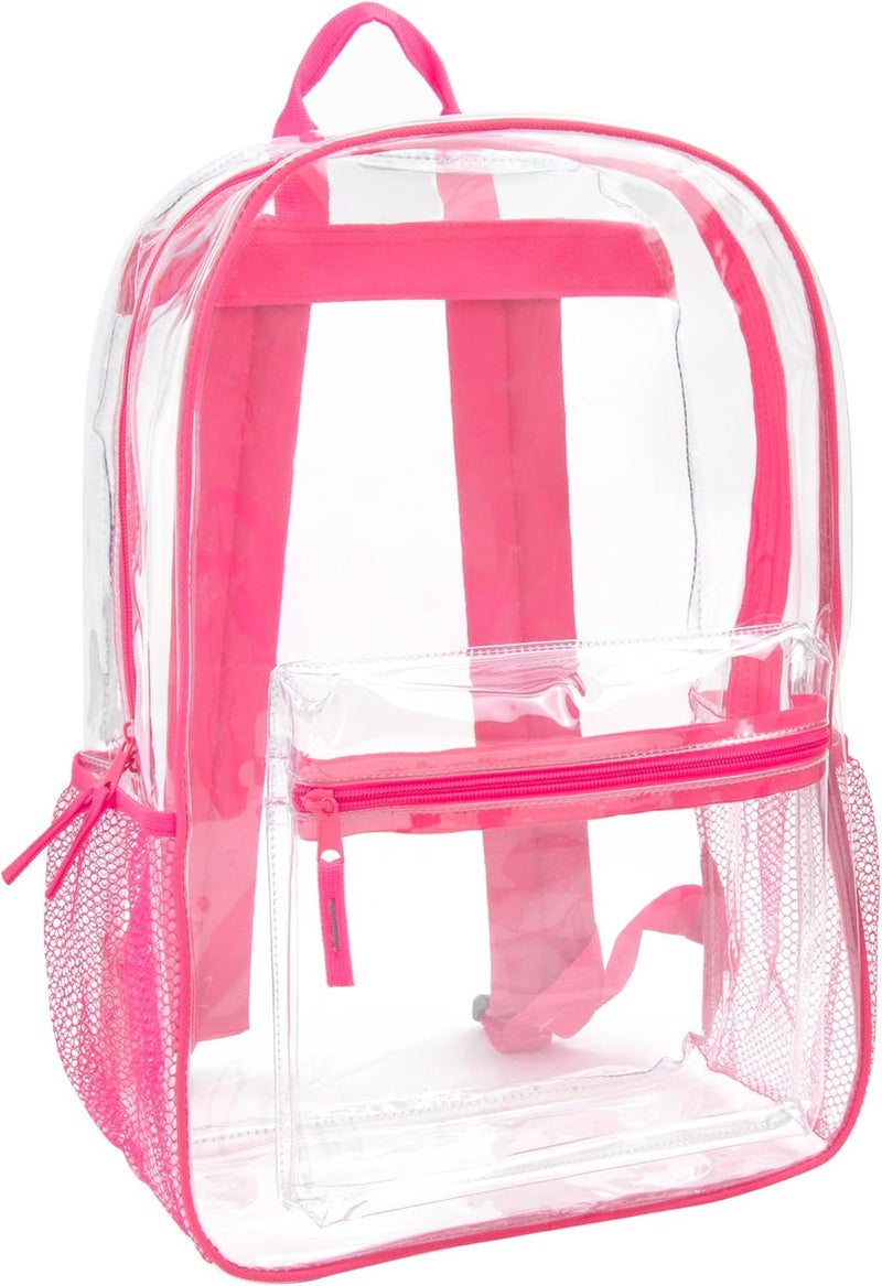Trailmaker Clear Backpack Heavy Duty with Padded Straps, Side Pockets for Kids, Boys, Girls, School, Stadium Approved Events - Image 1
